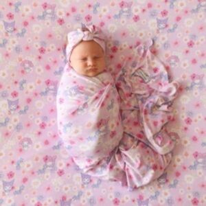 POSH PEANUT 🐱 Swaddle x SANRIO NWT SUPER RARE! My melody Kuromi HELLO KITTY baby